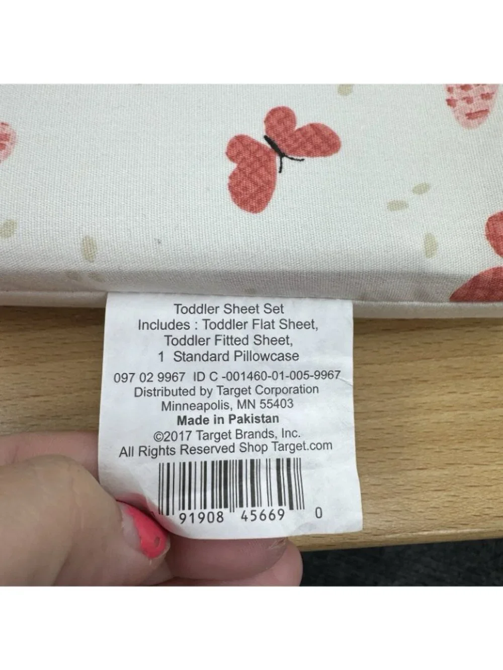 Pillowfort Toddler Girl's Channel Jersey Comforter in Pink & Butterfly Sheet Set